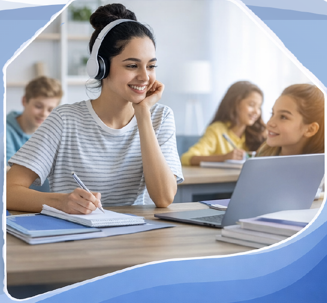 Estudiantes celebrando sus logros en Meint Academy