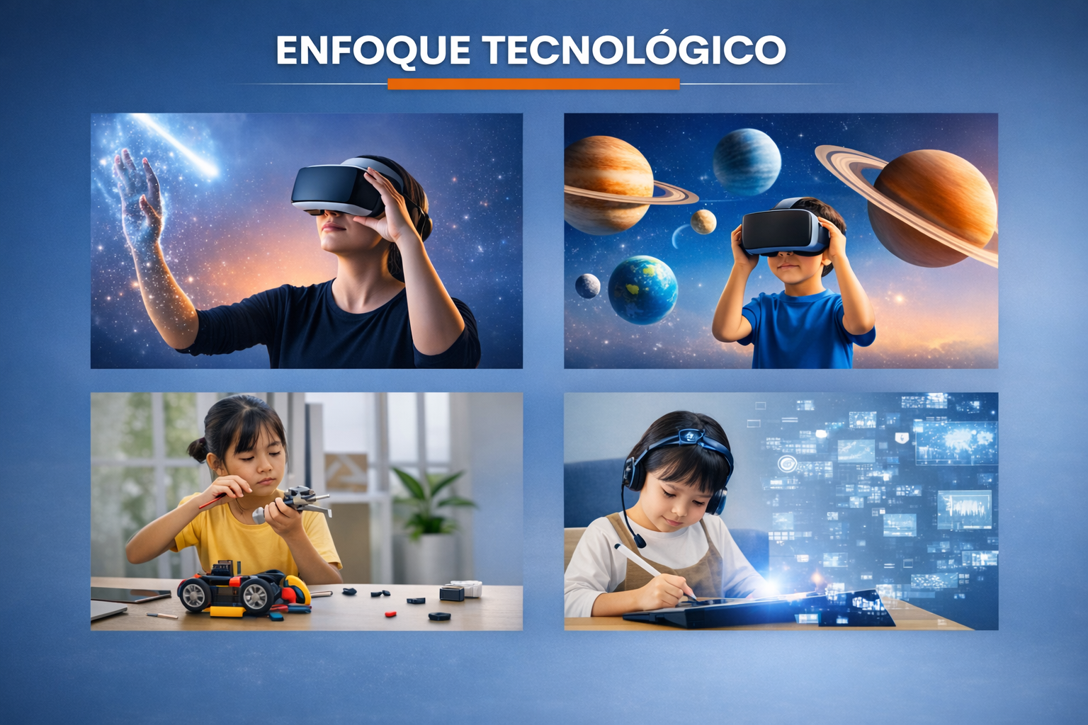 Estudiantes utilizando tecnología educativa en Meint Academy